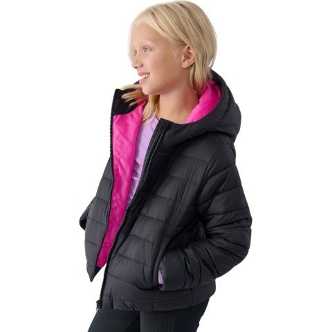 Kurtka pikowana dla dziewczynki 4F F449 głęboka czerń 4FJWAW24TDJAF449 20S 4F