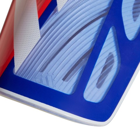 Ochraniacze piłkarskie adidas Tiro League niebiesko-pomarańczowo-białe IW3789 Adidas teamwear