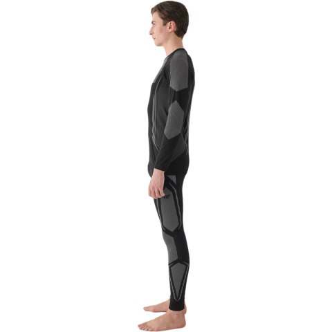Legginsy termoaktywne męskie 4F M166 głęboka czerń 4FWAW24USEAM166 20S 4F