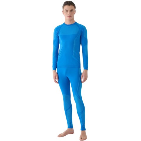 Legginsy termoaktywne męskie 4F M166 niebieskie 4FWAW24USEAM166 33S 4F