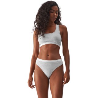 Majtki damskie stringi 4F F026 chłodny jasny szary melanż 4FWMM00UPTSF026 27M 4F