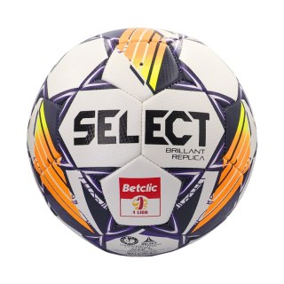 Piłka nożna Select Brillant Replica DB Betclic 1 Liga v24 biało-pomarańczowo-fioletowa 18766 Select