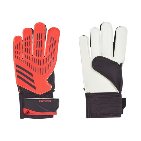 Rękawice bramkarskie dla dzieci adidas Predator Training Goalkeeper czerwono-czarne IX3873 Adidas teamwear