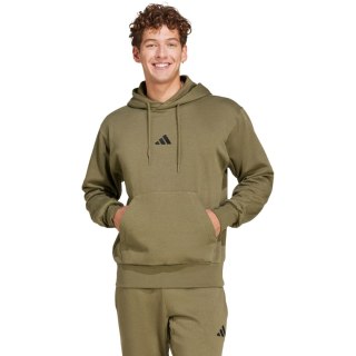 Bluza męska adidas Essentials Feelcozy Fleece oliwkowa JE3799 Adidas