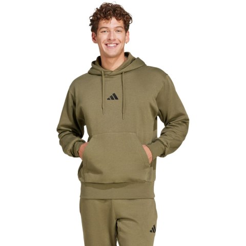 Bluza męska adidas Essentials Feelcozy Fleece oliwkowa JE3799 Adidas