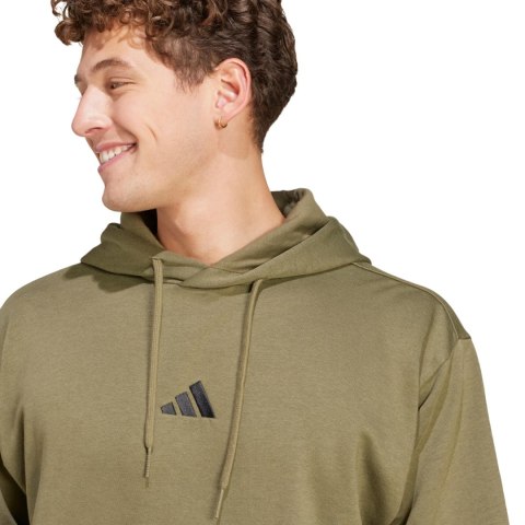 Bluza męska adidas Essentials Feelcozy Fleece oliwkowa JE3799 Adidas