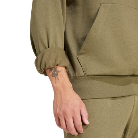 Bluza męska adidas Essentials Feelcozy Fleece oliwkowa JE3799 Adidas