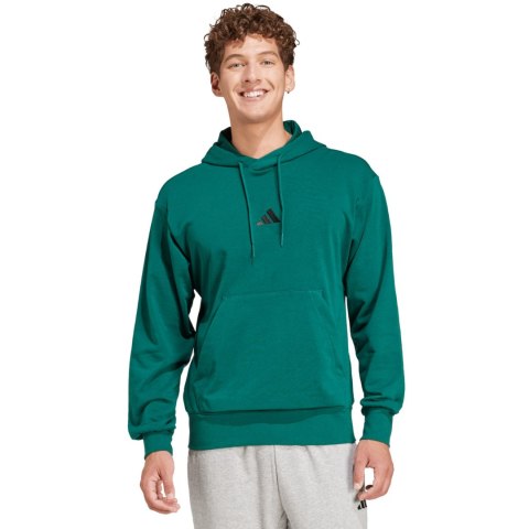 Bluza męska adidas Essentials Feelcozy French Terry zielona JE3841 Adidas