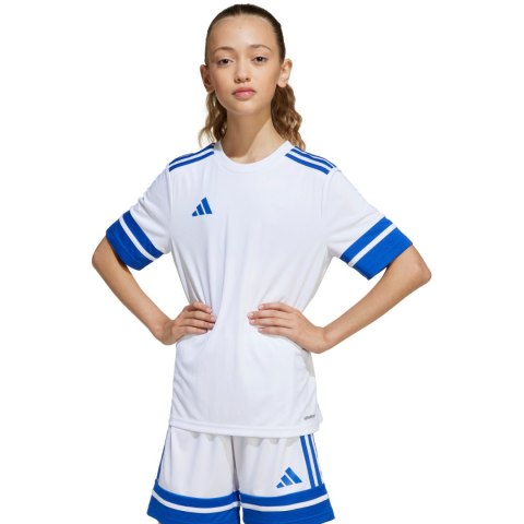 Koszulka dla dzieci adidas Squadra 25 biało-niebieska JJ0060 Adidas teamwear