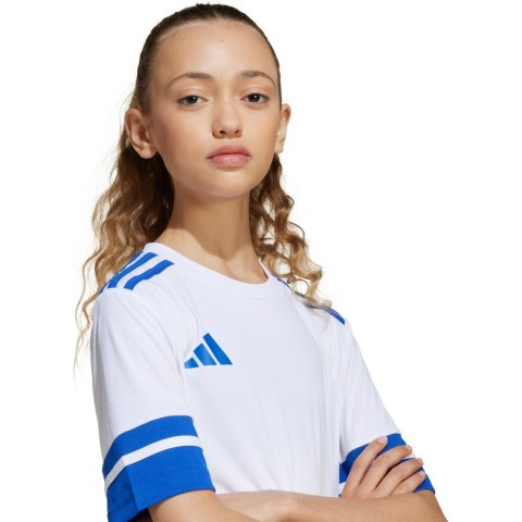Koszulka dla dzieci adidas Squadra 25 biało-niebieska JJ0060 Adidas teamwear