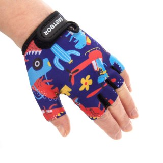 Rękawiczki rowerowe dla dzieci Meteor Dino Cars granatowe 17389-17390-17391 Meteor