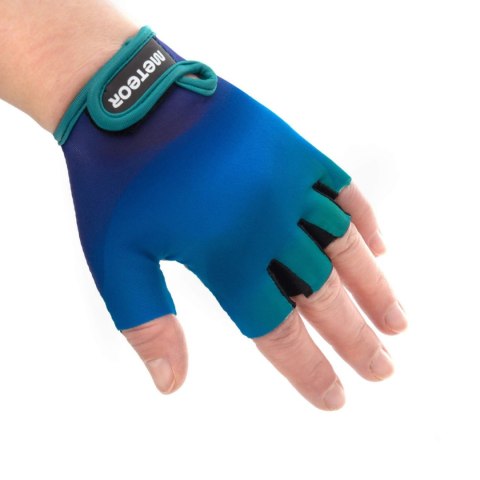 Rękawiczki rowerowe dla dzieci Meteor Fluid niebieskie 17395-17396-17397 Meteor