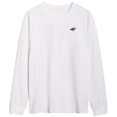 Koszulka męska 4F Longsleeve M432 biała 4FWMM00TLONM432 10S 4F