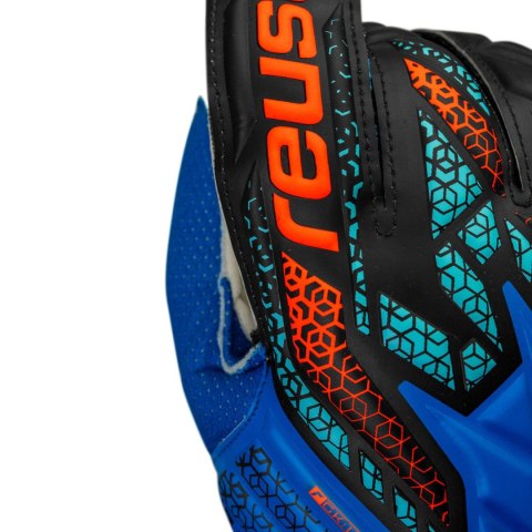 Rękawice bramkarskie Reusch Attrakt Solid niebiesko-czarne 5570515 4467 Reusch