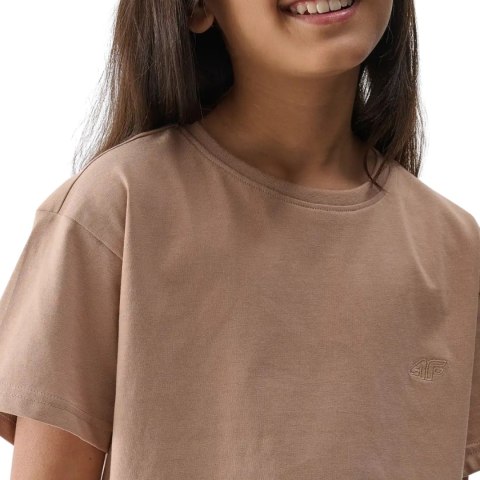 Koszulka dla dziewczynki 4F F2326 beżowa 4FJWSS25TTSHF2326 83S 4F