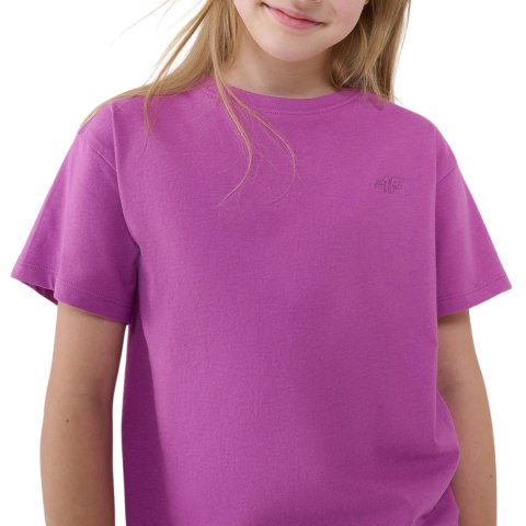 Koszulka dla dziewczynki 4F F2326 ciemny fiolet 4FJWSS25TTSHF2326 50S 4F