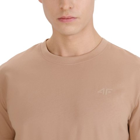 Koszulka męska 4F M2074 beżowa 4FWSS25TTSHM2074 83S 4F