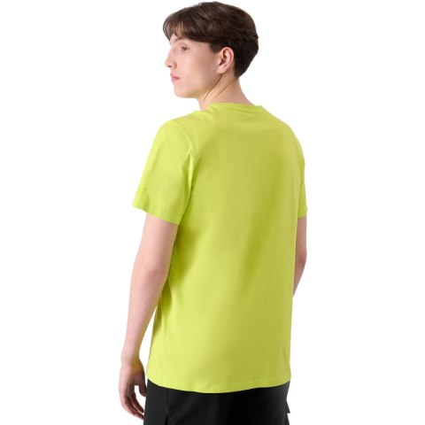 Koszulka męska 4F M2106 zielony neon 4FRSS24TTSHM2106 41N 4F