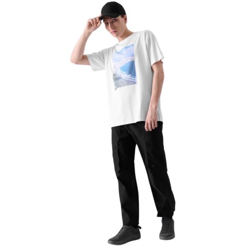 Koszulka męska 4F M2132 biała 4FRSS24TTSHM2132 10S 4F