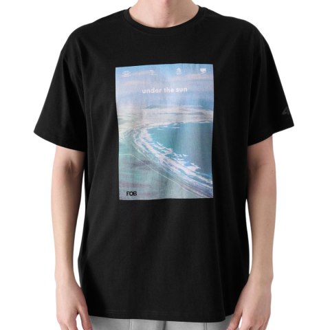 Koszulka męska 4F M2132 głęboka czerń 4FRSS24TTSHM2132 20S 4F