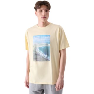 Koszulka męska 4F M2132 jasnożółta 4FRSS24TTSHM2132 73S 4F