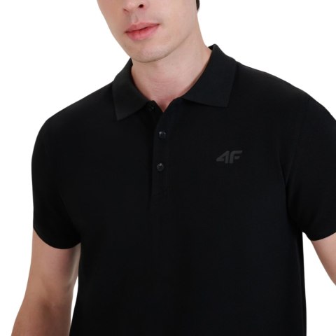 Koszulka męska polo 4F M366 głęboka czerń 4FWMM00TPTSM366 20S 4F