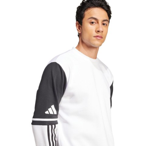 Bluza męska adidas Squadra 25 Sweat Crew biało-czarna JD2959 Adidas teamwear