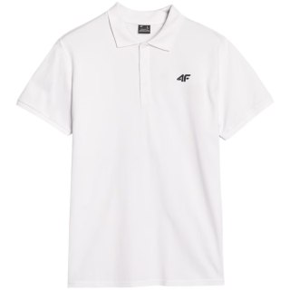 Koszulka męska polo 4F M366 biała 4FWMM00TPTSM366 10S 4F