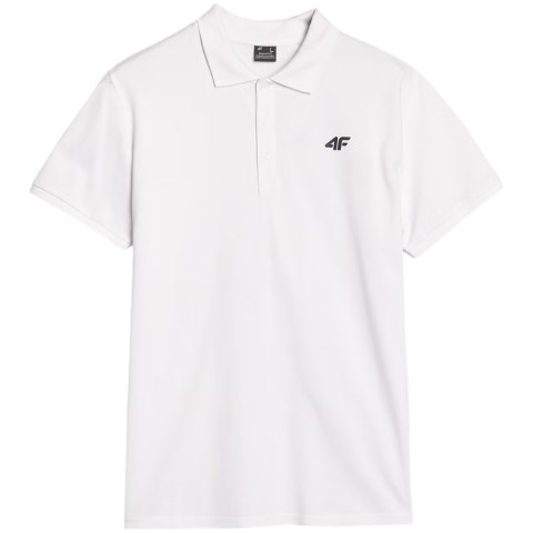 Koszulka męska polo 4F M366 biała 4FWMM00TPTSM366 10S 4F