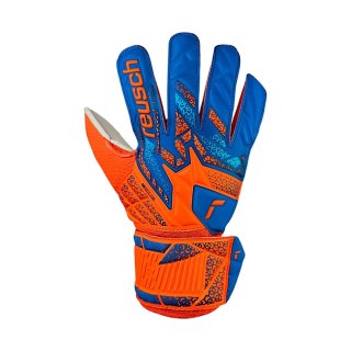 Rękawice bramkarskie Reusch Attrakt Solid Junior pomarańczowo-niebieskie 5572515 2290 Reusch