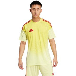 Koszulka bramkarska męska adidas Tiro 25 Competition Short Sleeve limonkowo-czerwona JN2016 Adidas teamwear