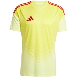 Koszulka bramkarska męska adidas Tiro 25 Competition Short Sleeve limonkowo-czerwona JN2016 Adidas teamwear