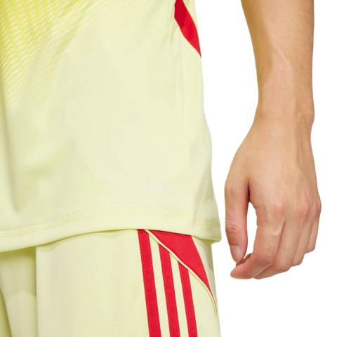 Koszulka bramkarska męska adidas Tiro 25 Competition Short Sleeve limonkowo-czerwona JN2016 Adidas teamwear