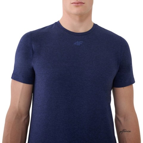 Koszulka męska 4F FNK M1344 ciemny granat melanż 4FWSS25TFTSM1344 30M 4F