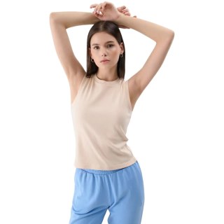 Koszulka damska 4F F132 beżowa 4FWMM00TSLEF132 083S 4F