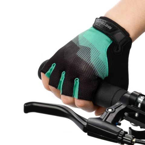 Rękawiczki rowerowe Meteor MX22 czarno-miętowe 17629-17630-17631-17632 Meteor