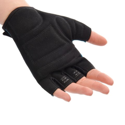 Rękawiczki rowerowe Meteor MX22 czarno-miętowe 17629-17630-17631-17632 Meteor