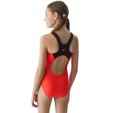 Kostium kąpielowy dla dziewczynki 4F F074 koral neon 4FJWMM00USWSF074 63N 4F