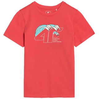 Koszulka dla chłopca 4F M1917 koralowa 4FJWSS25TTSHM1917 63S 4F