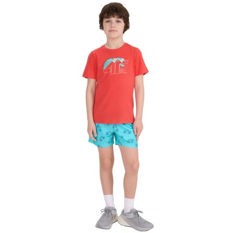 Koszulka dla chłopca 4F M1917 koralowa 4FJWSS25TTSHM1917 63S 4F