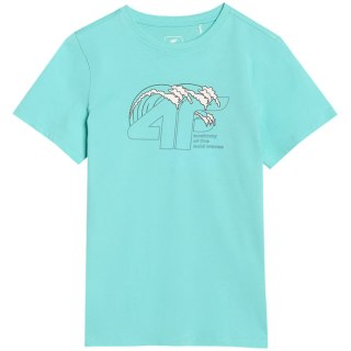 Koszulka dla chłopca 4F M1917 miętowa 4FJWSS25TTSHM1917 47S 4F