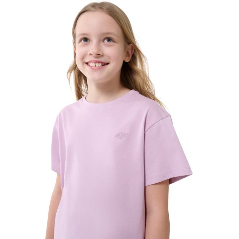 Koszulka dla dziewczynki 4F F2326 jasny róż 4FJWSS25TTSHF2326 56S 4F