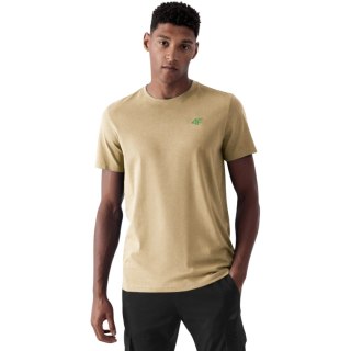 Koszulka męska 4F M3094 3pak beżowa, oliwkowa, czarna 4FWSS25TTSHM3094 92S 4F