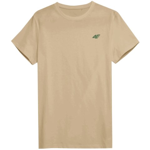 Koszulka męska 4F M3094 3pak beżowa, oliwkowa, czarna 4FWSS25TTSHM3094 92S 4F