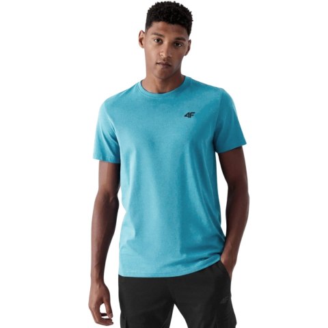 Koszulka męska 4F M3094 3pak niebieska, oliwkowa, beżowa 4FWSS25TTSHM3094 90S 4F