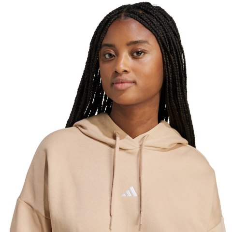 Bluza damska adidas Essentials Small Logo Feel Cozy Hoodie beżowa JV7310 Adidas