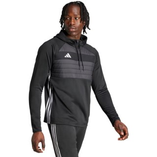 Bluza męska adidas Tiro 25 Essentials Winterized Trainig czarno-szara JN9466 Adidas