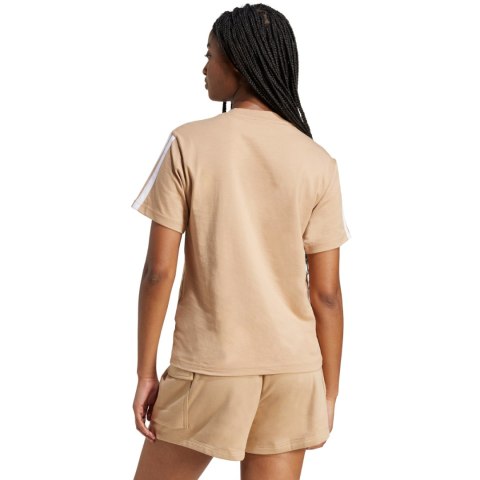 Koszulka damska adidas Essentials 3-Stripes Cotton beżowa JV7359 Adidas