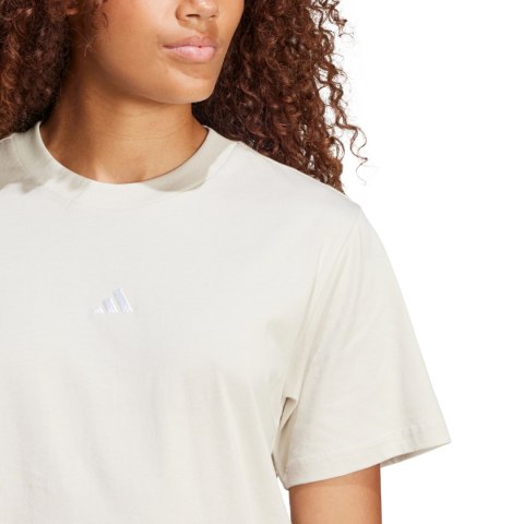 Koszulka damska adidas Essentials Small Logo Cotton beżowa JI6079 Adidas