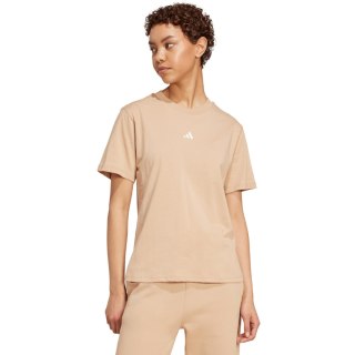 Koszulka damska adidas Essentials Small Logo Cotton beżowa JY4963 Adidas